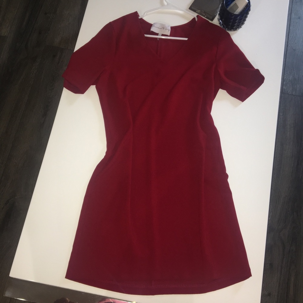 NWOT Charles Henry Red Dress - Picture 4 of 5